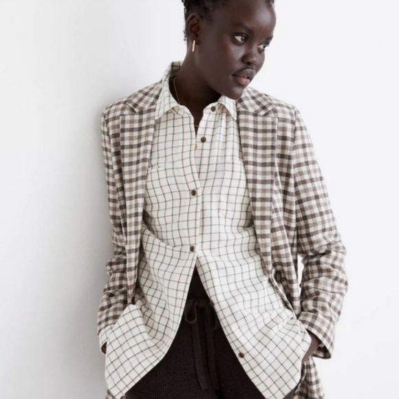 Madewell Tops - Madewell Classic Ex-Boyfriend Flannel Shirt L